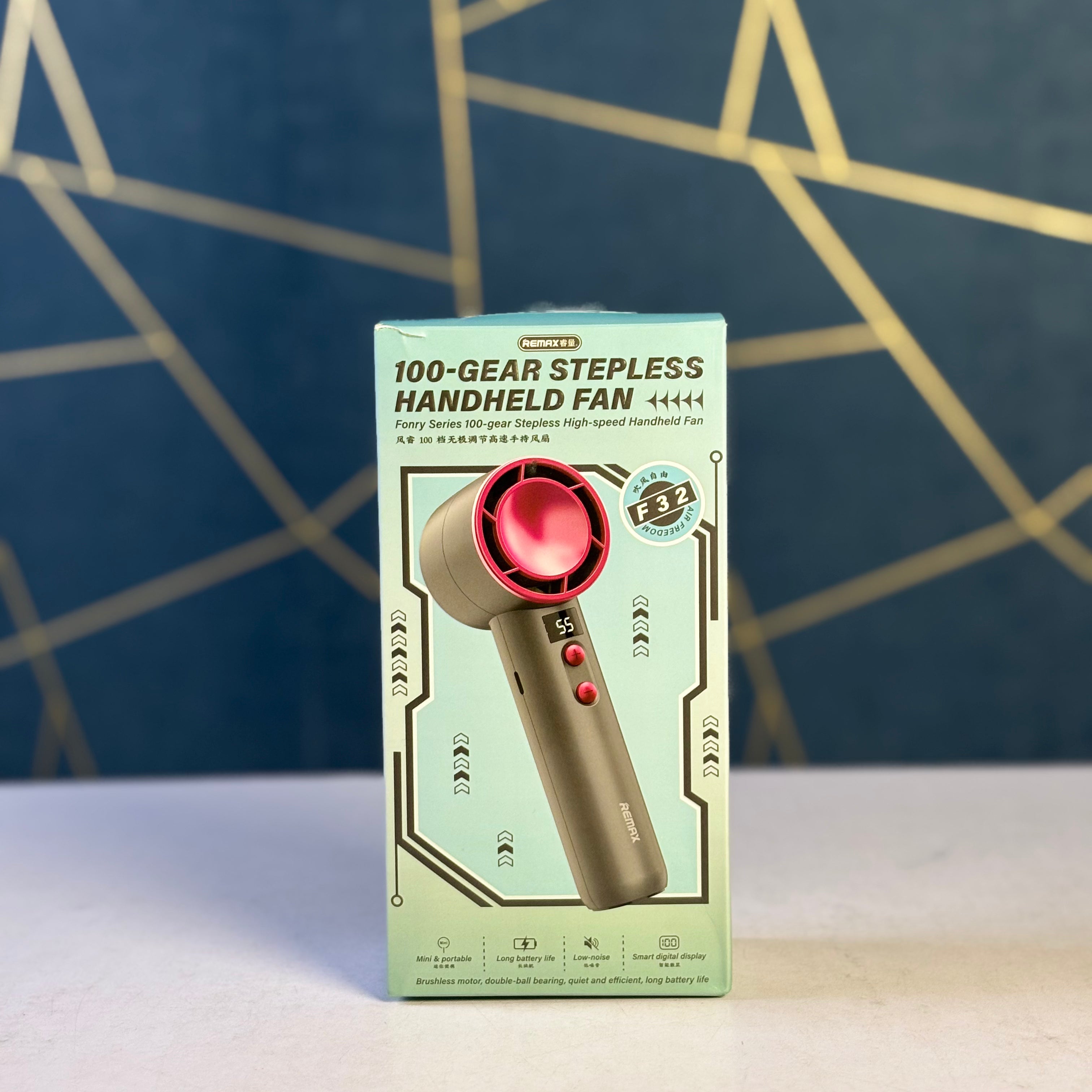 100-GEAR STEPLESS HANDHELD FAN -Remax F32