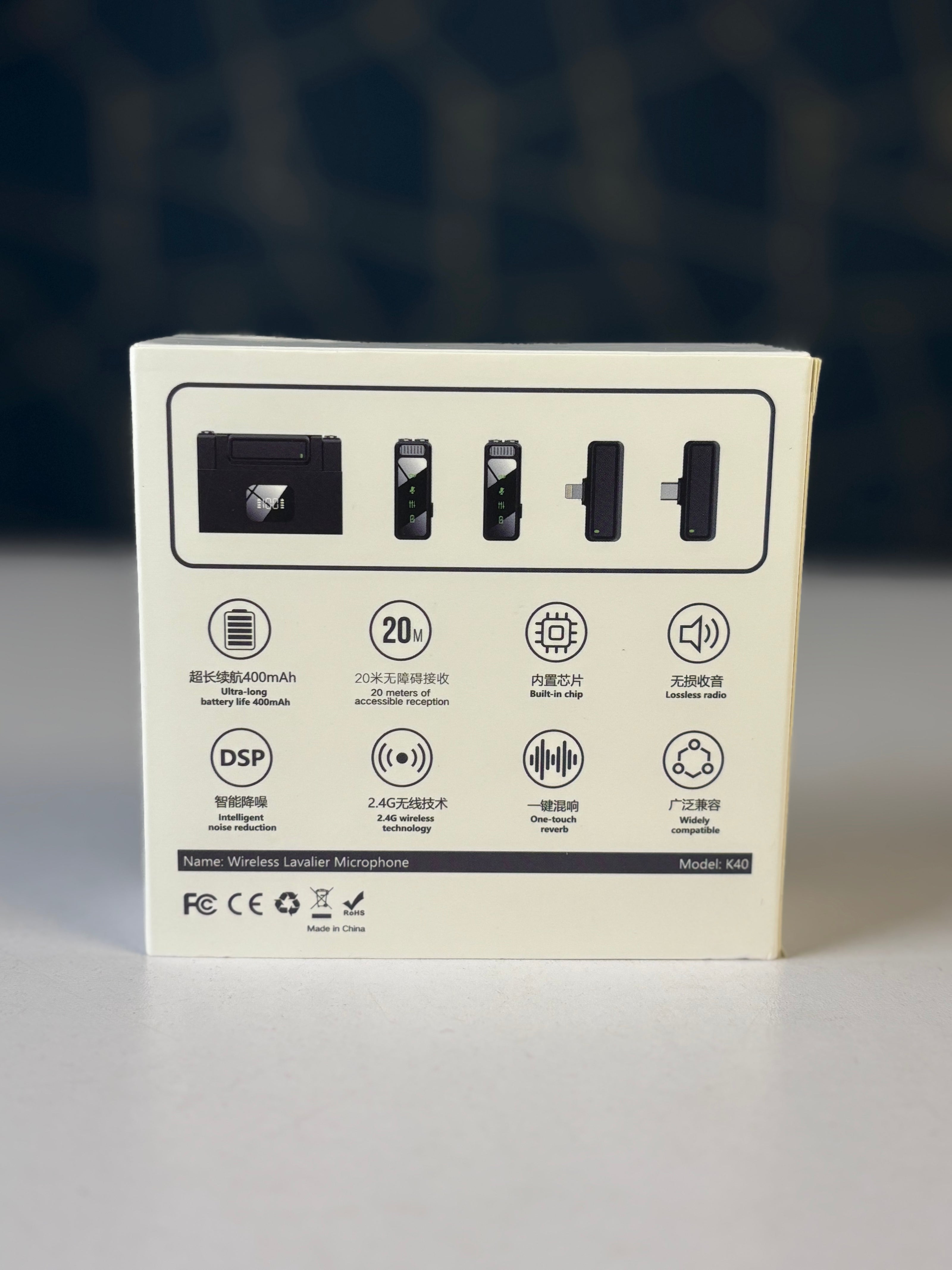 K40 Wireless Lavalier Microphone