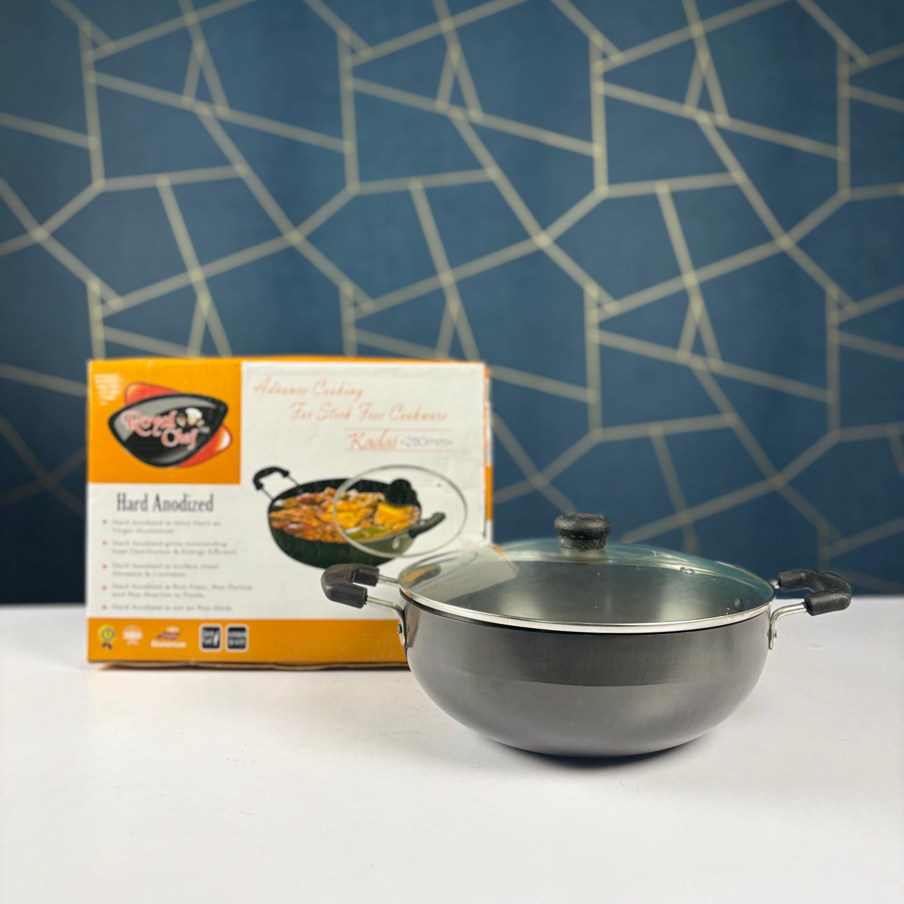 Royal Chef Hard Anodized Karai with Lid 240 MM