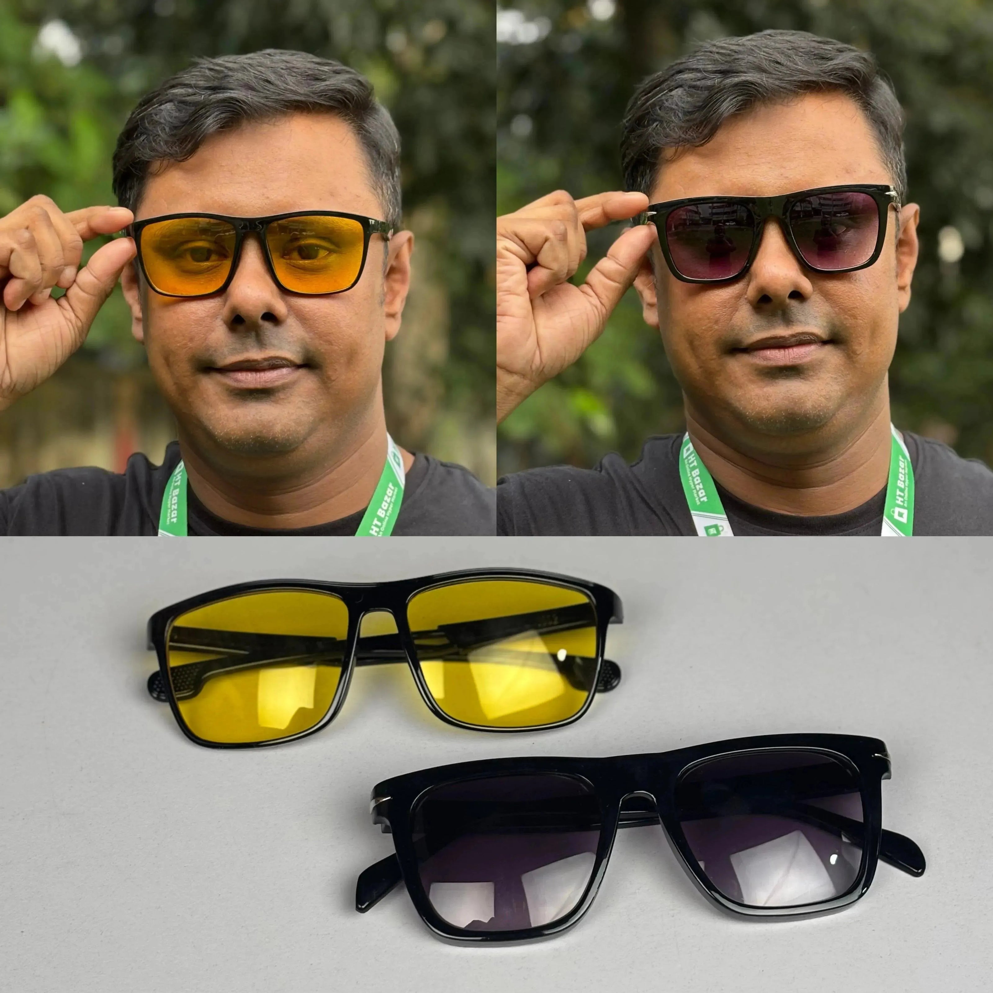 ৪৯০ টাকায় দুইটি চশমার কম্বো প্যাকেজ sunglass & night vision combo