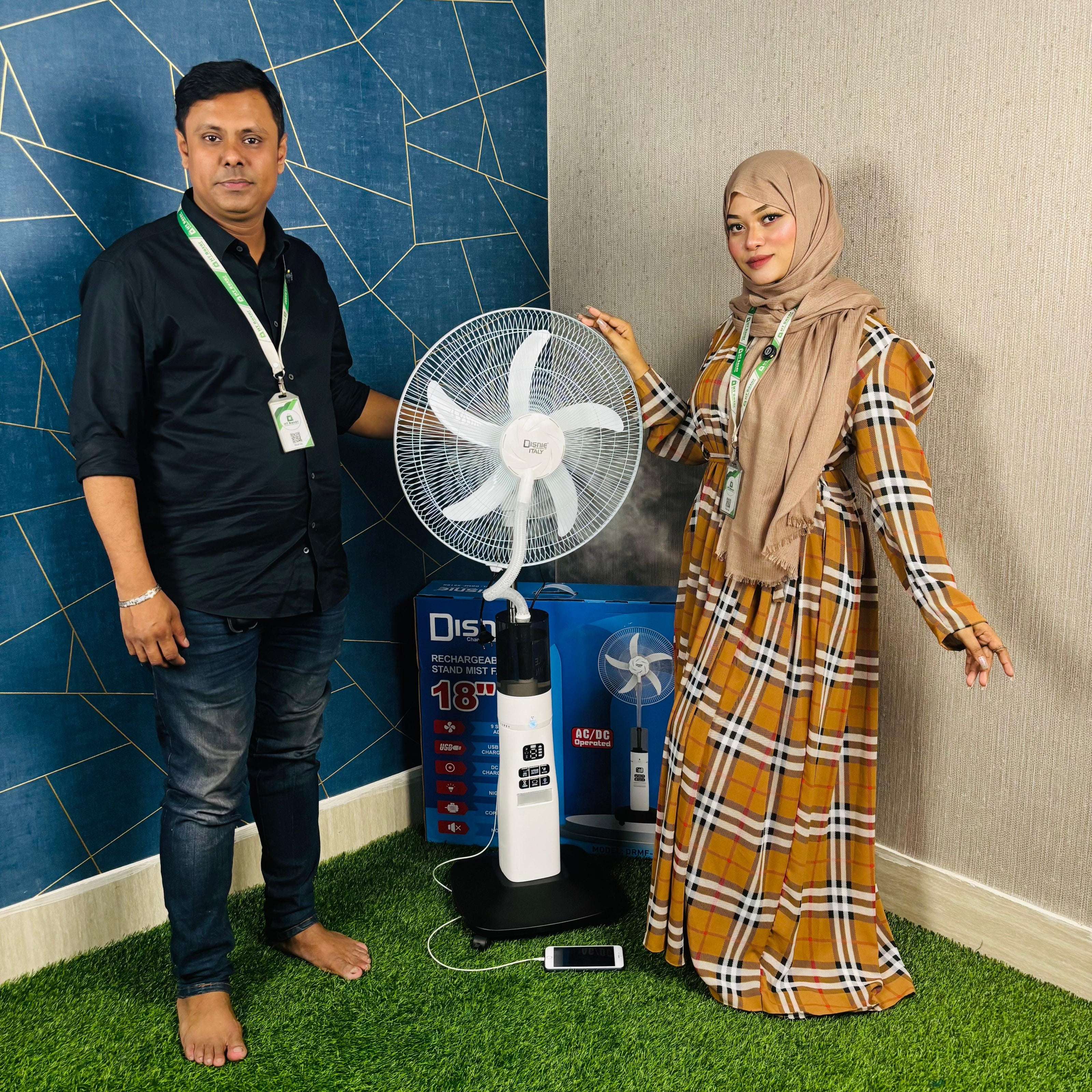 Disnie Rechargeable Stand Mist Fan DRMF-5818R