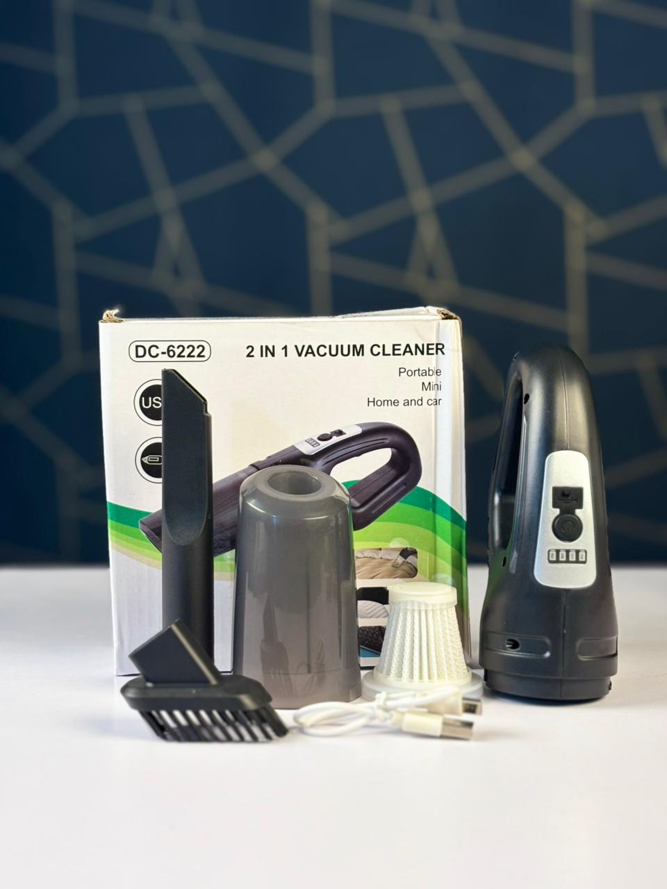 2 in 1 Portable Mini Home and Car USB Vacuum Cleaner –DC-6222