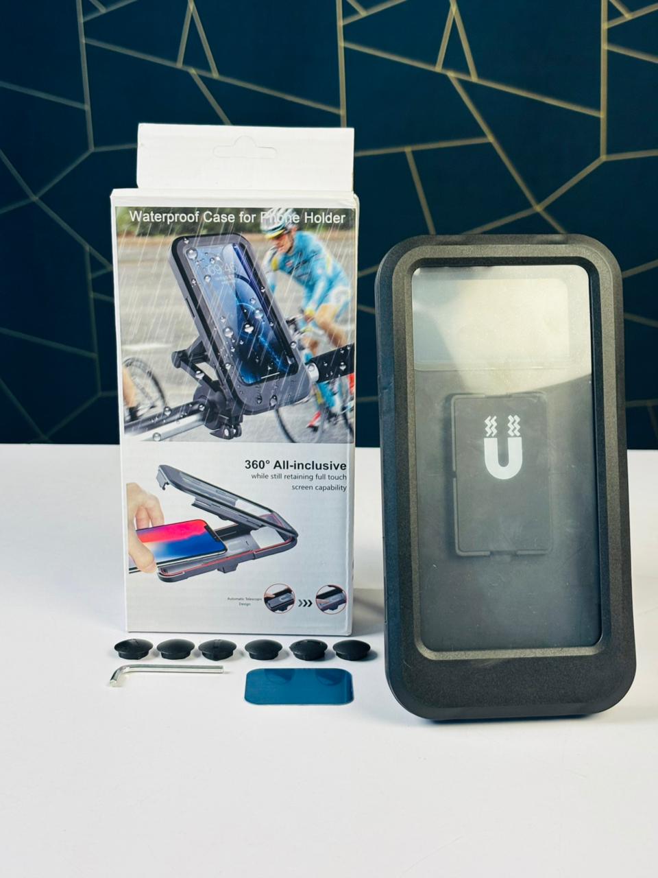 Waterproof 360° Rotation Motorcycle/Bicycle Handlebar Mount Phone Holder