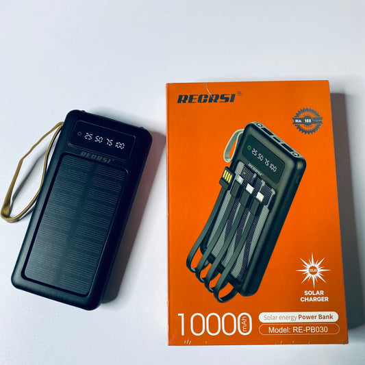 Solar Energy power bank with charging cable