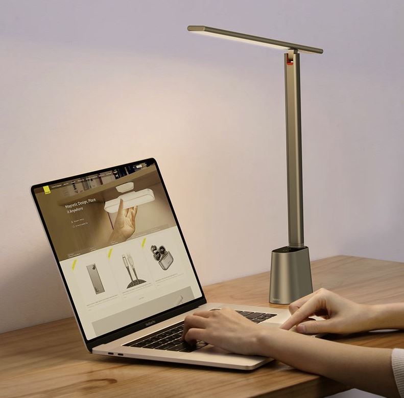 BASEUS Smart Eye Series Rechargeable Folding Reading Desk Lamp (DGZG-0G) – Dark Grey