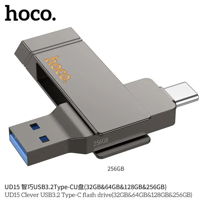 Hoco UD15 256GB Smart USB & Type-C Flash Drive