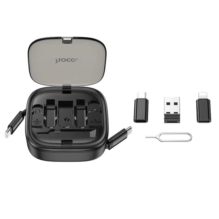 Hoco U140 6-in-1 Retractable Charging Cable Set