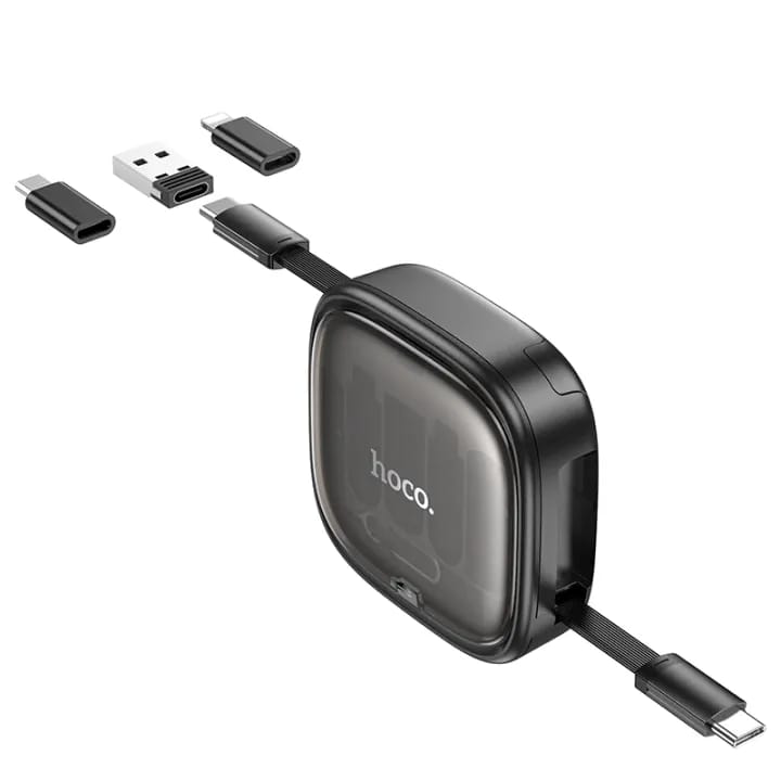 Hoco U140 6-in-1 Retractable Charging Cable Set