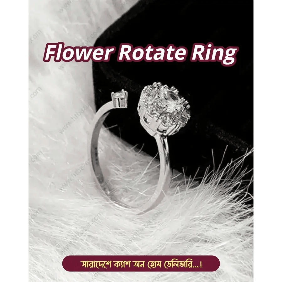 Flower Rotate Ring for Anniversary,Gift,Party,Weeding day special - HT Bazar