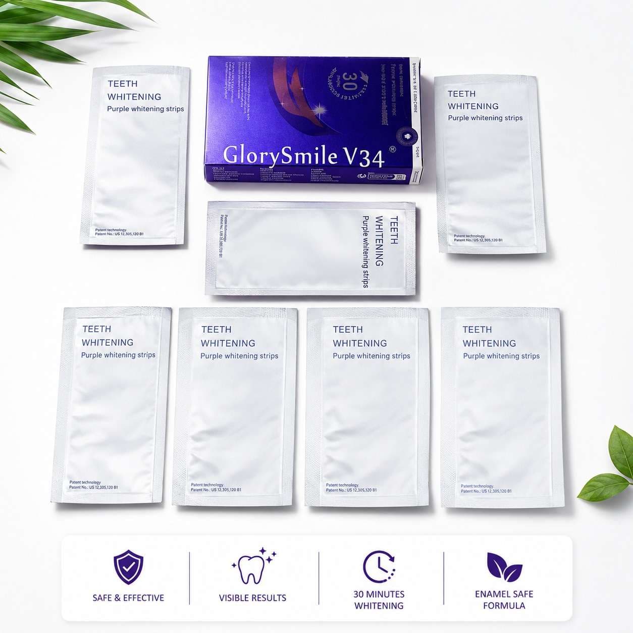 GlorySmile V348 Whitening Strips 3