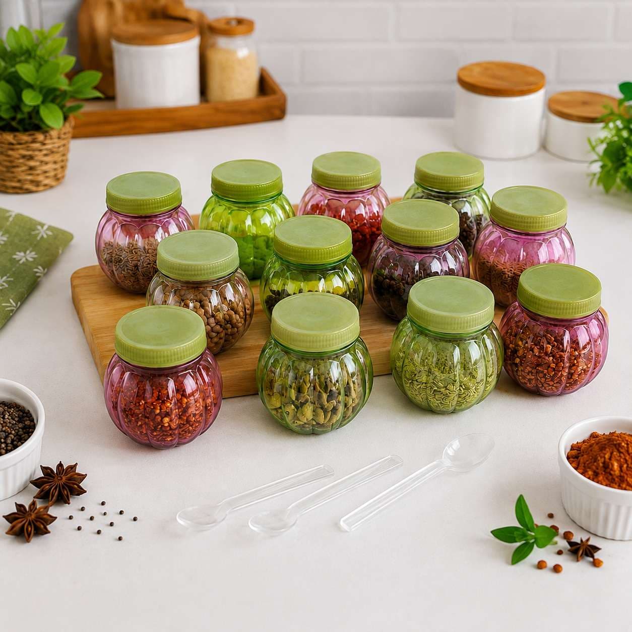 12 Pcs Spice Jar Combo with Spoon