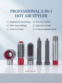 Round Volumising Brush Dryer Comb – 3 Temperature Settings