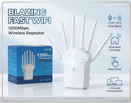 1200 Mbps WiFi Repeater – Dual Band Wireless Range Extender