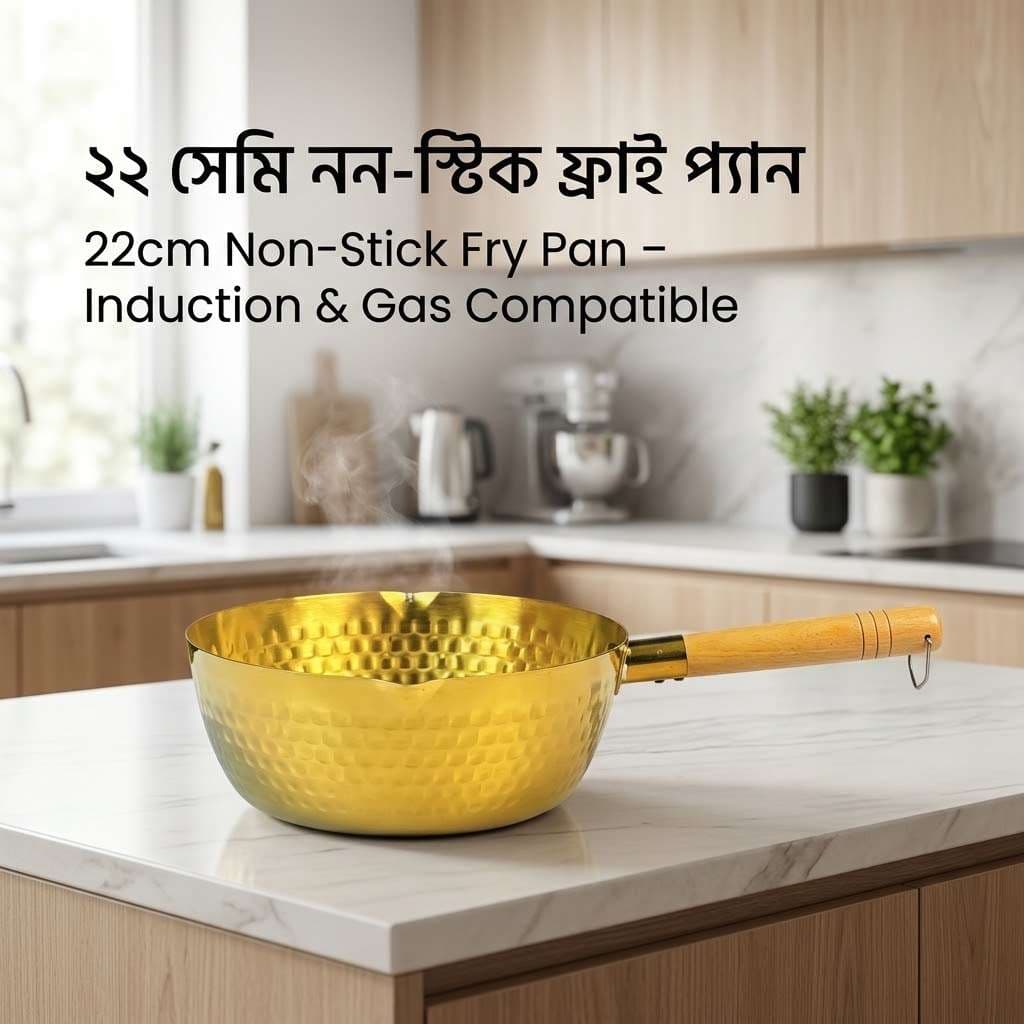 22cm Non-Stick Fry Pan – Induction & Gas Compatible