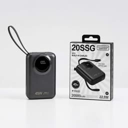 REMAX 20000mAh 45W Fast Charging Power Bank with Built-in Cables