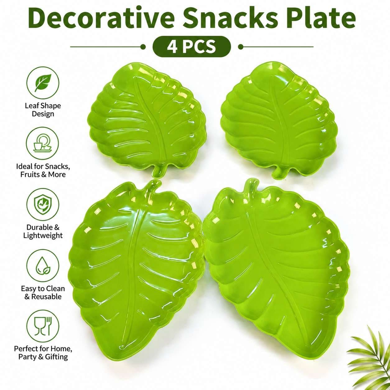 Decorative Snacks Plate – 4 PCS Set