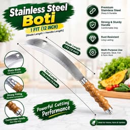 Stainless Steel Boti – 1 Feet