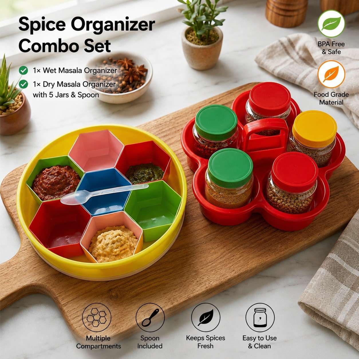 Premium Spice Organizer Combo Set