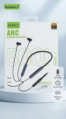 Surpass Wireless 6 ANC Neckband Headphones – Hi-Res Audio