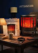 Coffee Fireplace Decorative Light with USB Power – Simulated Flame Night Lamp
