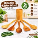 Wooden Kitchen Utensils – 5 Pcs Set