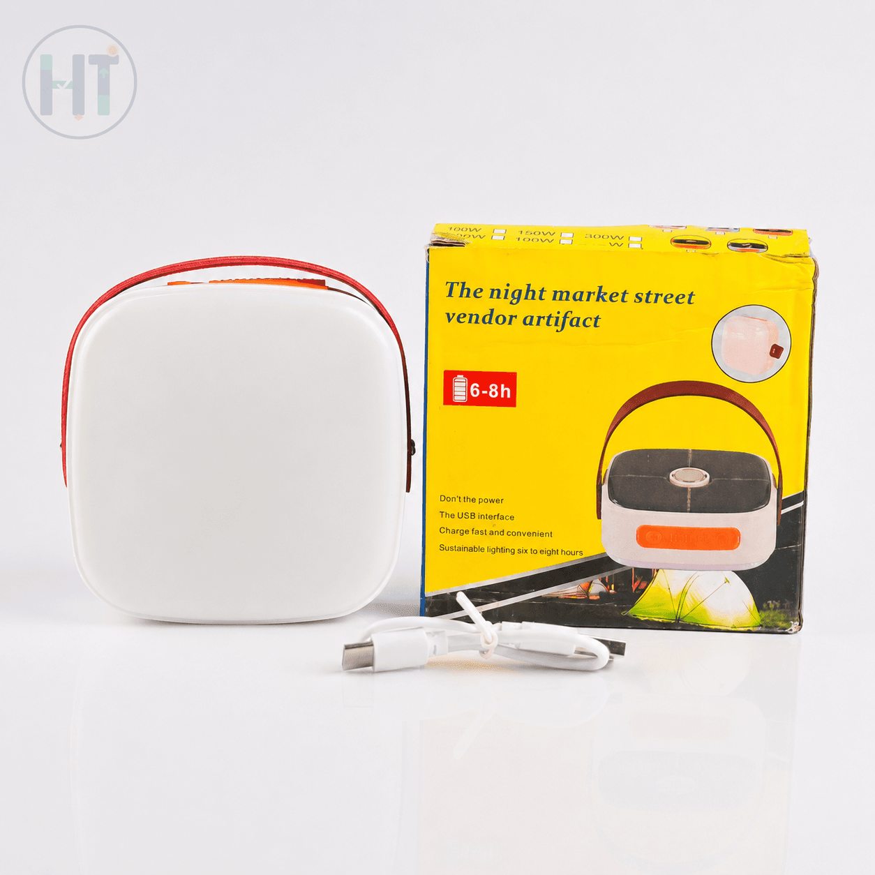 Rechargeable Night Market LED Camping Light with USB Charging – 6–8 Hours Backup