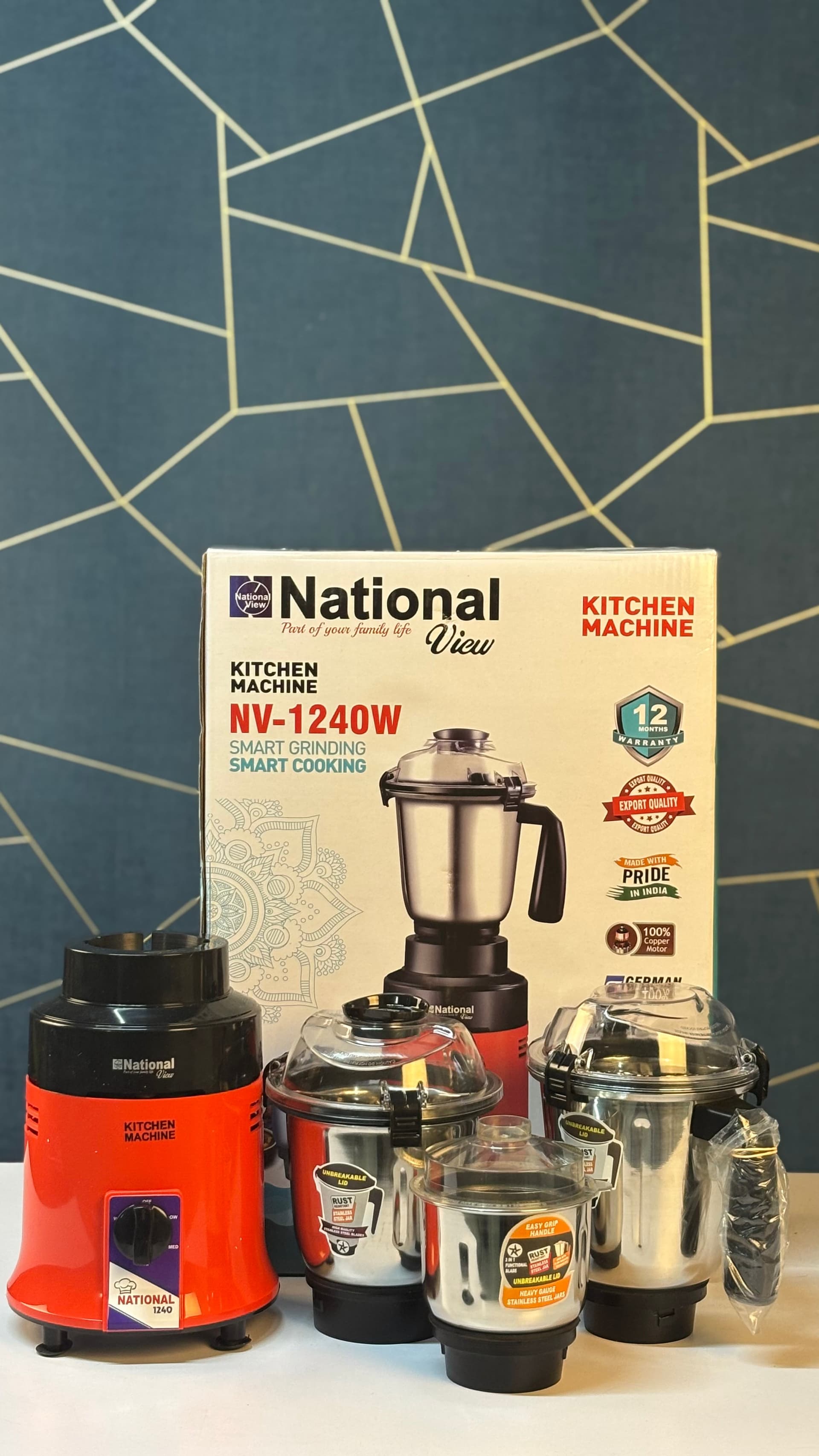 National 4-in-1 Mixer Blender Machine NV-1240W