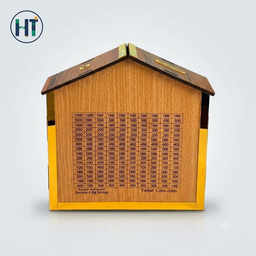 Home Style Wooden Money Saving Box