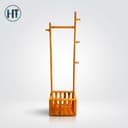 Premium Wooden Clothes Hanger Stand & Anla (Height: 5ft 7in)