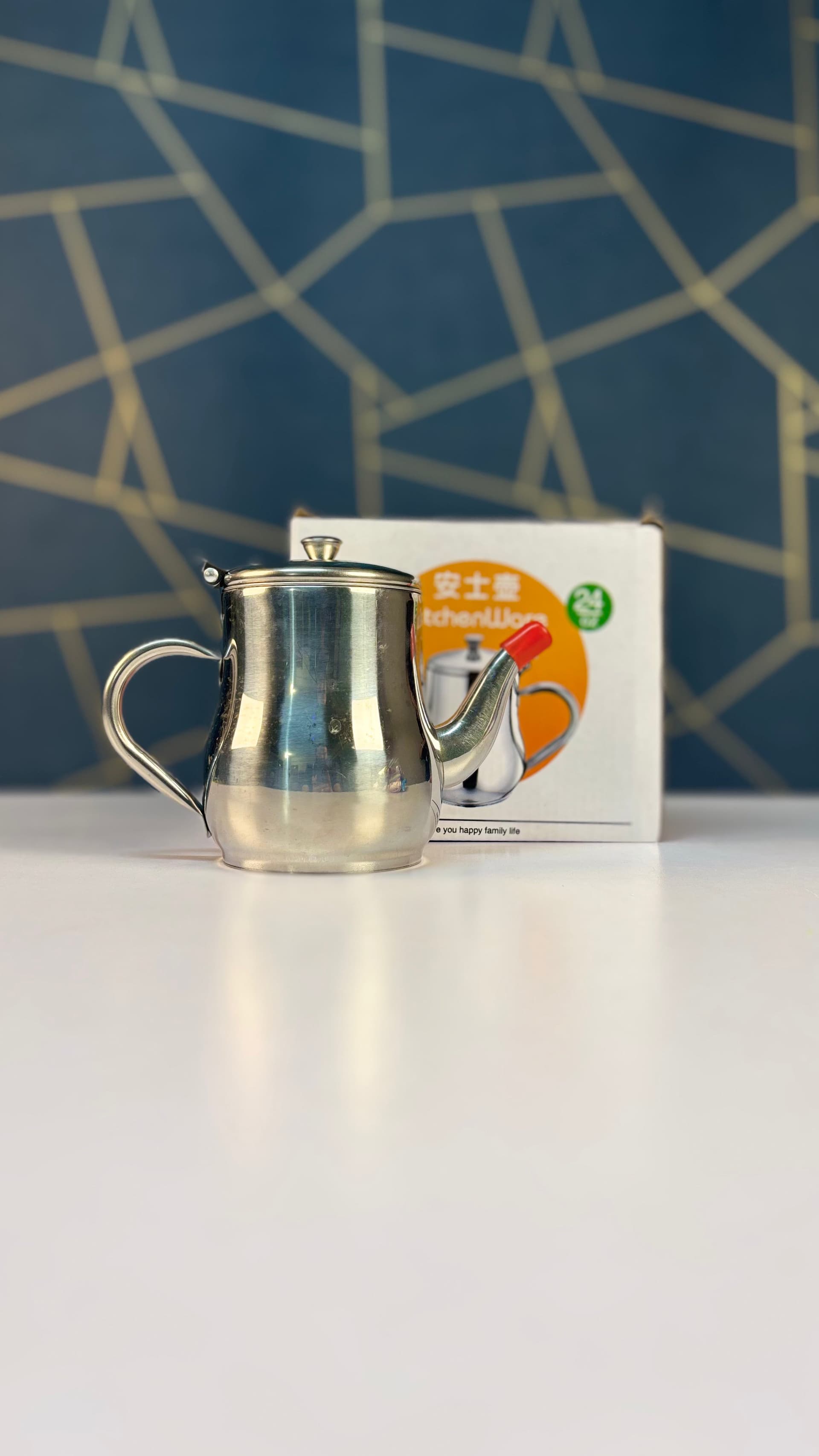 Premium 24oz Stainless Steel Oil Dispenser – Filter Pot & Drizzler