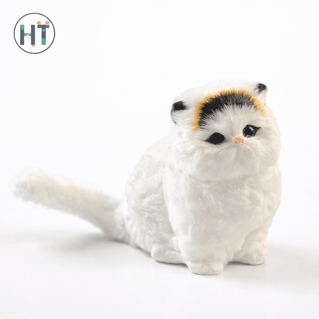 Cute Cloth Pad Plush Cat with Sound Simulation Mini Toy