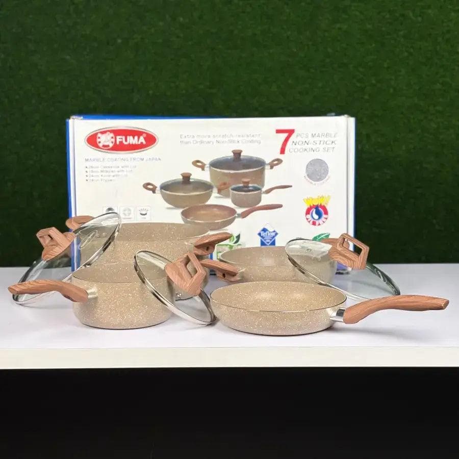 FUMA 7 pcs Marble Non-Stick Cooking Set