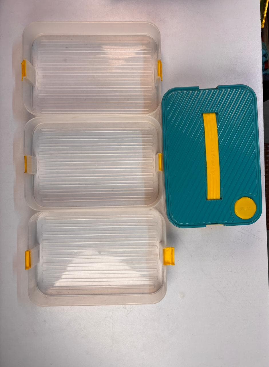 4 Layer Transparent Storage Box with Lock Clasp 2