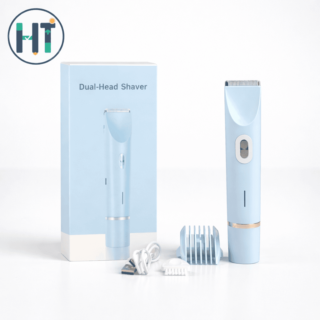 Rechargeable Dual-Head Waterproof Electric Shaver – Wet & Dry Use | Type-C Fast Charging