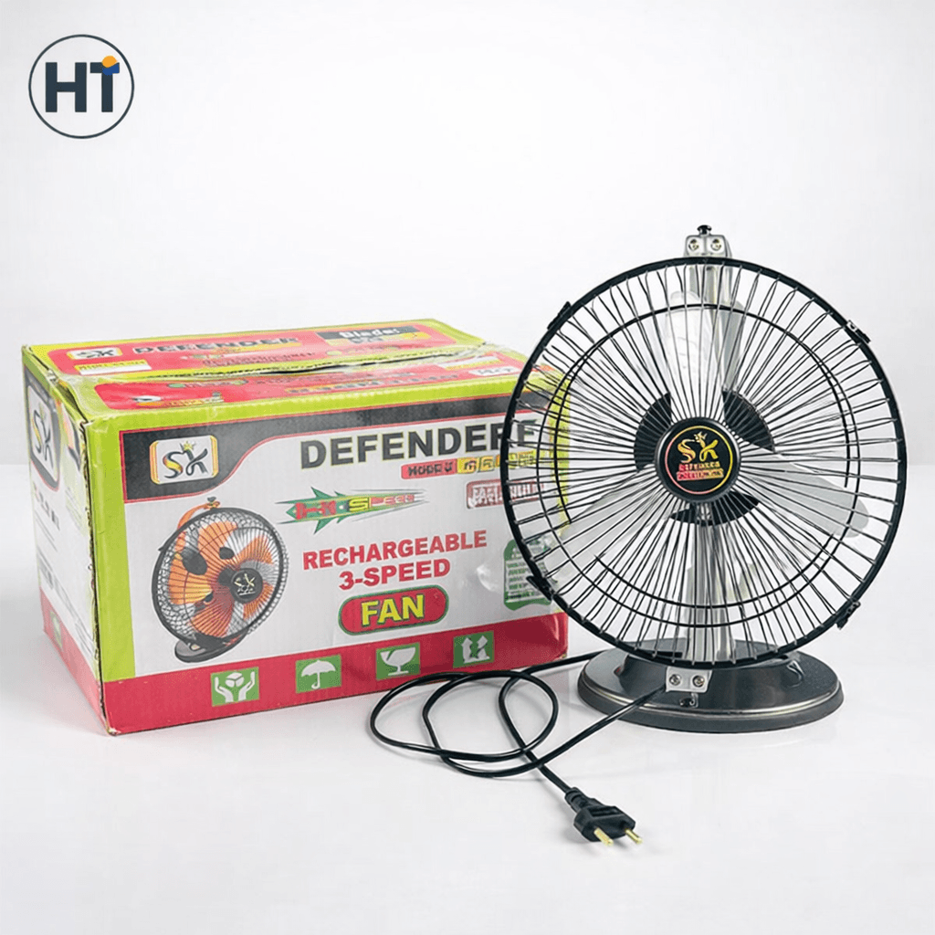 SK DEFENDER Rechargeable Fan (9 Inch) 2
