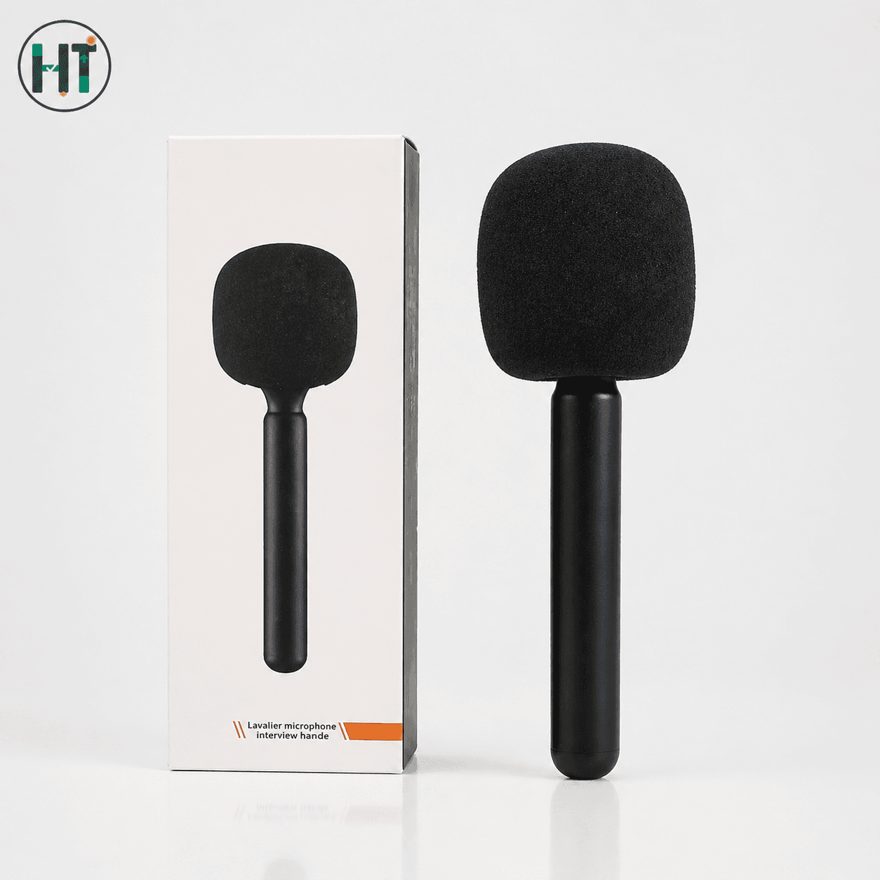 Lavalier Microphone Interview Handle – Wireless Handheld Adapter with Windshield