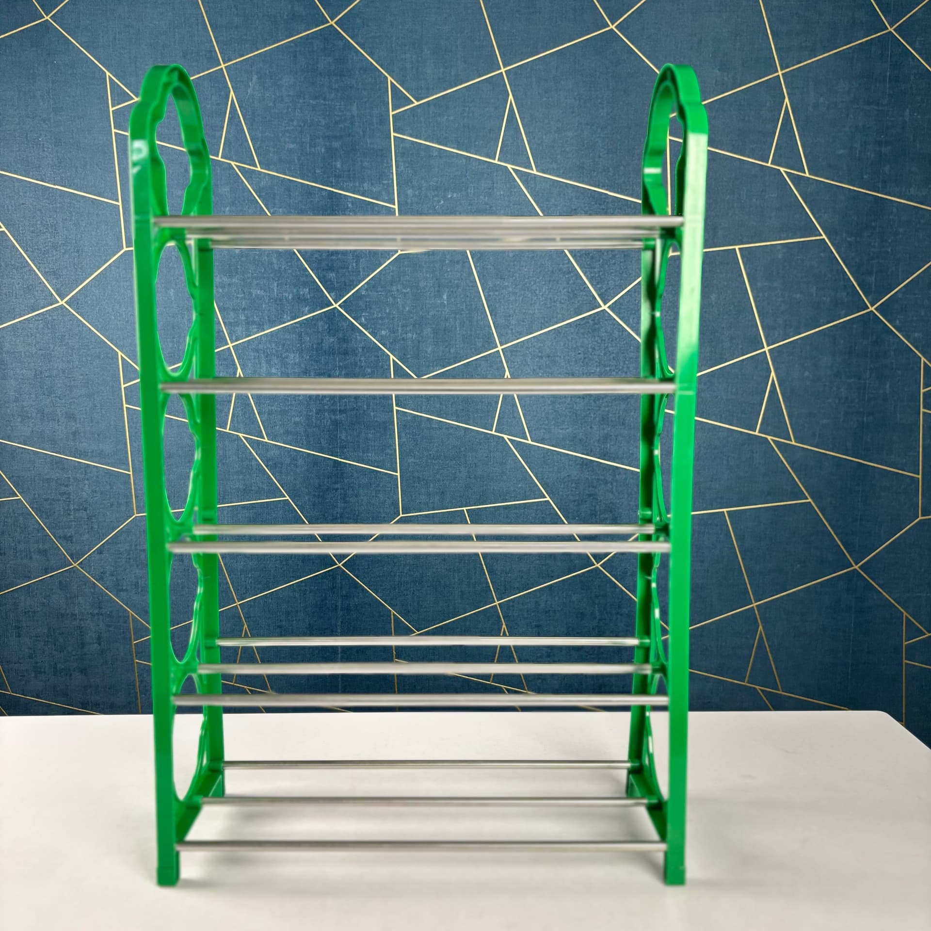 5 Layer Shoe Rack Plastic and Aluminum Metal 6