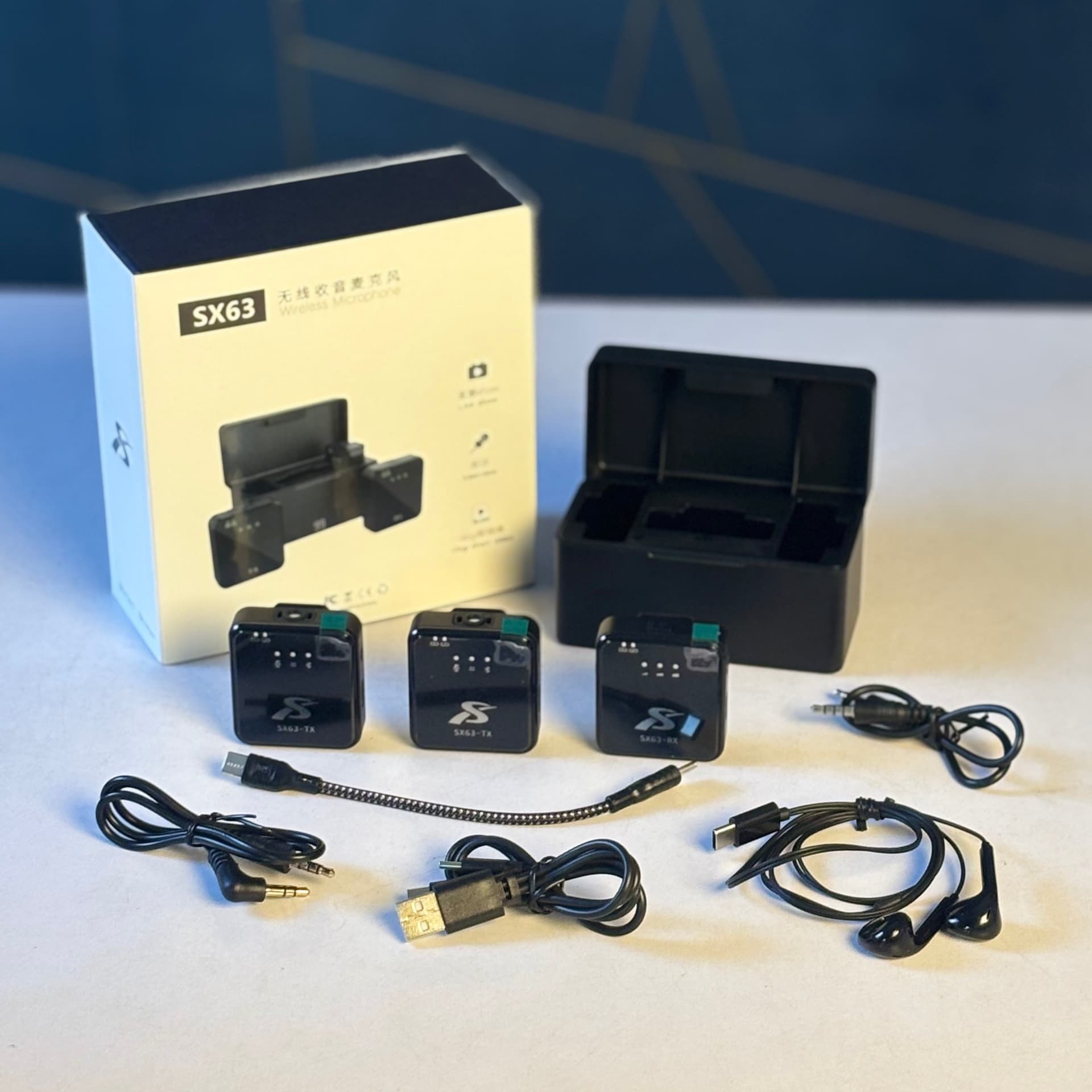 3-in-1 Wireless Lavalier Microphone-SX63