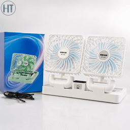 Double Head Solar Charging Car Fan