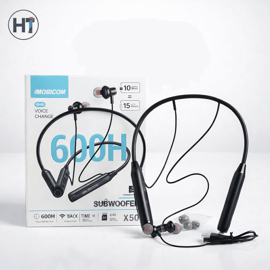 MOBICOM 600H Wireless Neckband Bluetooth Earphones X500
