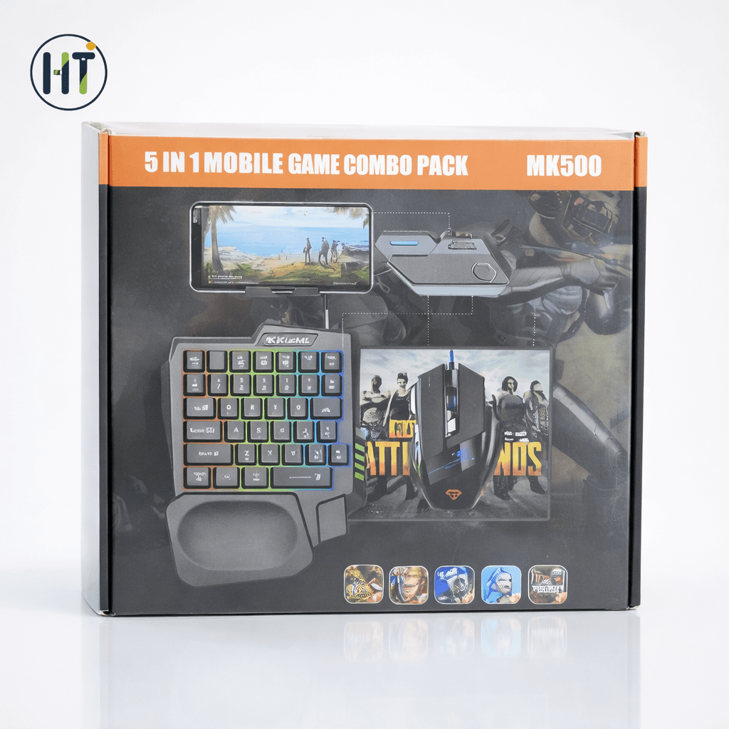 5-in-1 Combo Gaming Keyboard & Mouse Wireless Bluetooth MK-500