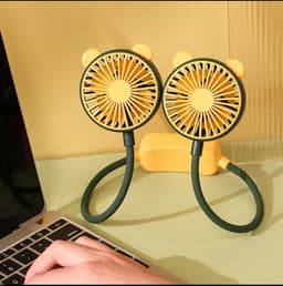 DianDi Neckband USB Fan – Dual Head Portable Cooling Fan DD5583
