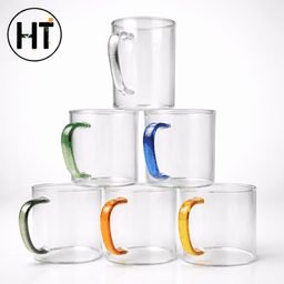 Heat-Resistant Borosilicate Glass Coffee Mug Set