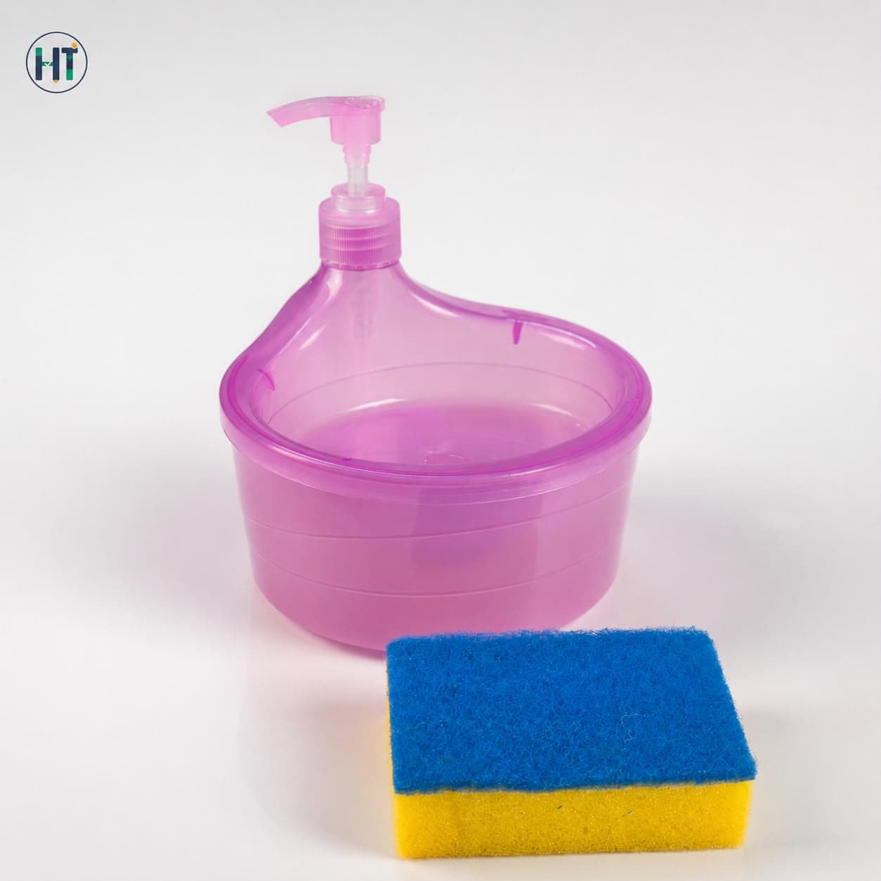2-in-1 Dish Soap Pump Dispenser and Sponge Holder Caddy.