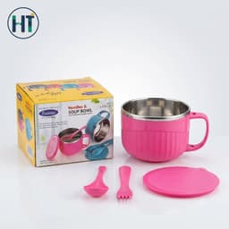 Famous Noodles & SOUP BOWL with 2 Spoons (650ml Approx)