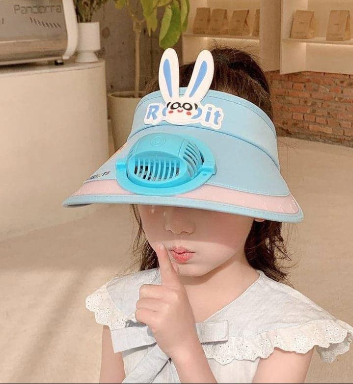 Solar & USB Rechargeable Fan Sun Hat for Children