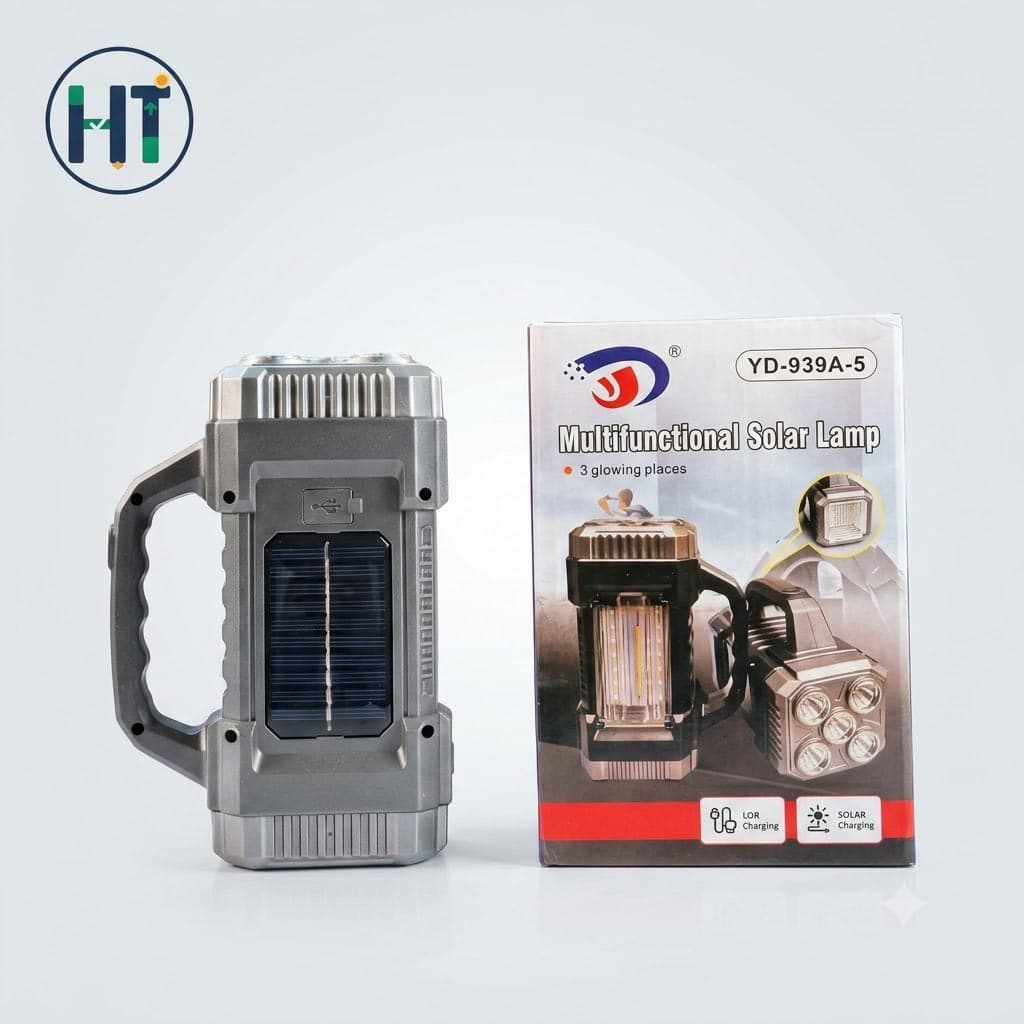Powerful Multifunctional Solar Emergency Lamp & Flashlight YD-939A-5