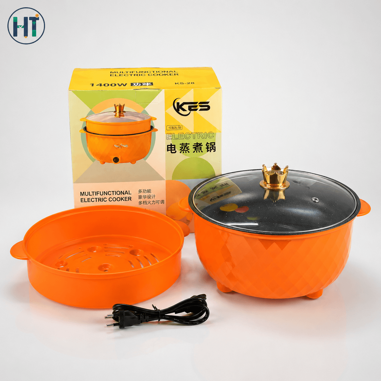Electric Cooking Pot – 5.5L Multifunctional Electric Cooker (1400W)