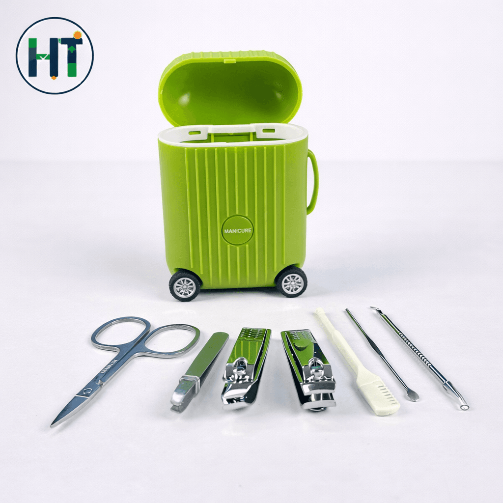 Portable Mini Manicure Kit Set with Travel Case – Stainless Steel Nail Care Tools