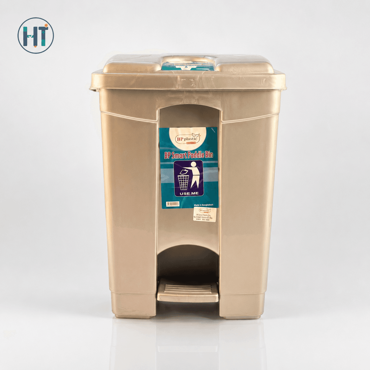 BP Plastic Smart Paddle Bin 20L  Premium Foot Pedal Dustbin  Soft Lid Waste Bin |